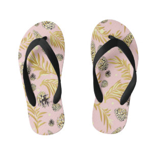 Christmas Pattern, Pine Snow 4 Kid's Thongs