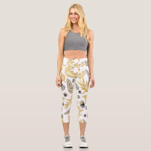 Christmas Pattern, Pine Snow 5 Capri Leggings