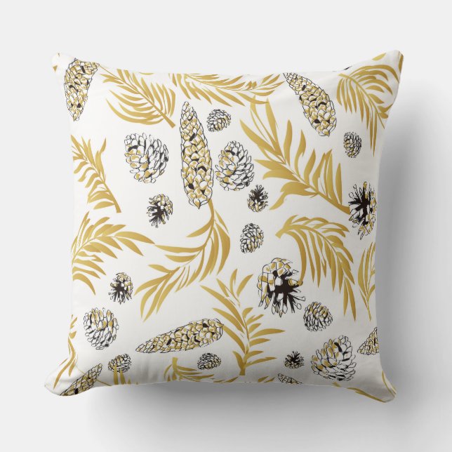 Christmas Pattern, Pine Snow 5 Cushion (Front)