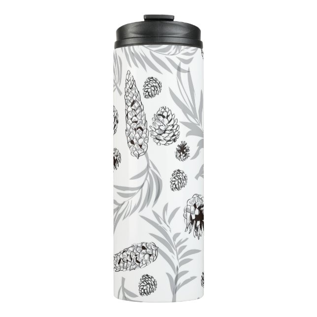 Christmas Pattern, Pine Snow 7 Thermal Tumbler (Front)
