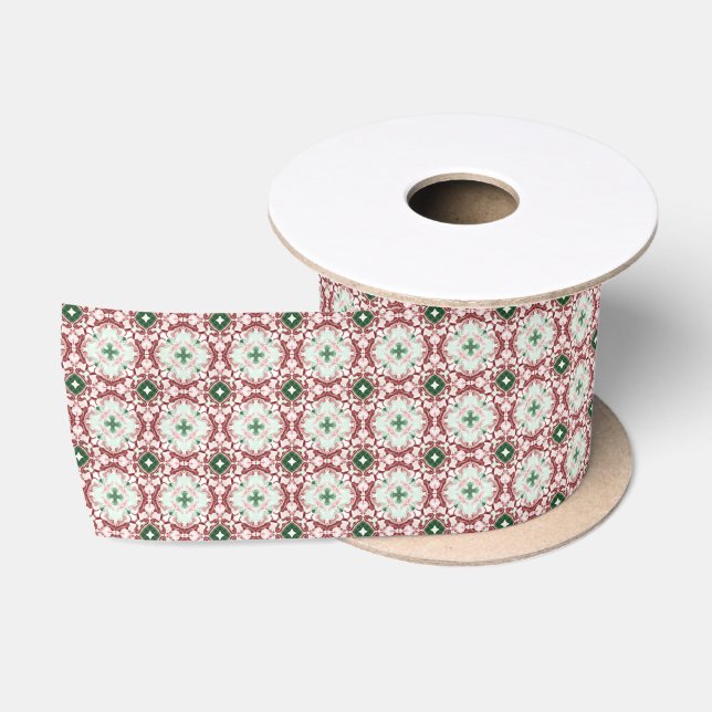 Christmas Pattern Satin Ribbon (Spool)