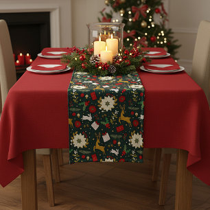 Christmas pattern short table runner