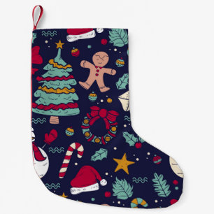 Christmas Pattern Small Christmas Stocking