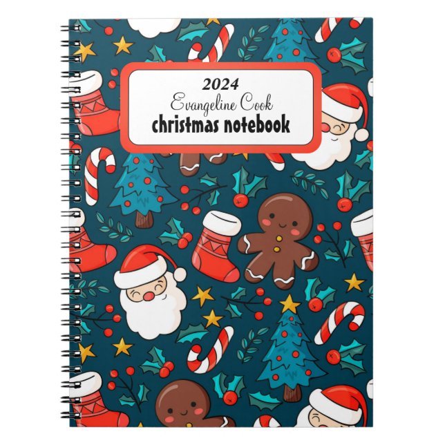 christmas pattern Spiral Photo Notebook (Front)