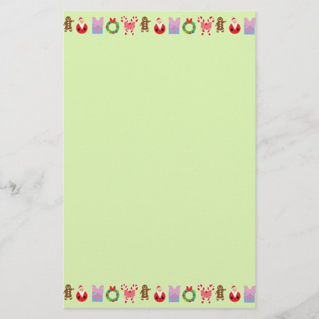 Christmas Pattern Stationery (Front)