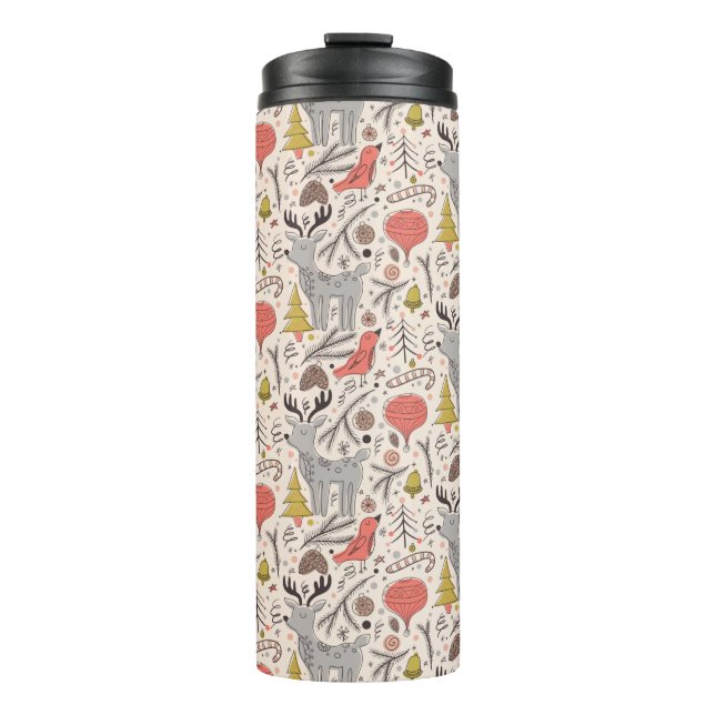 Christmas pattern  thermal tumbler (Front)