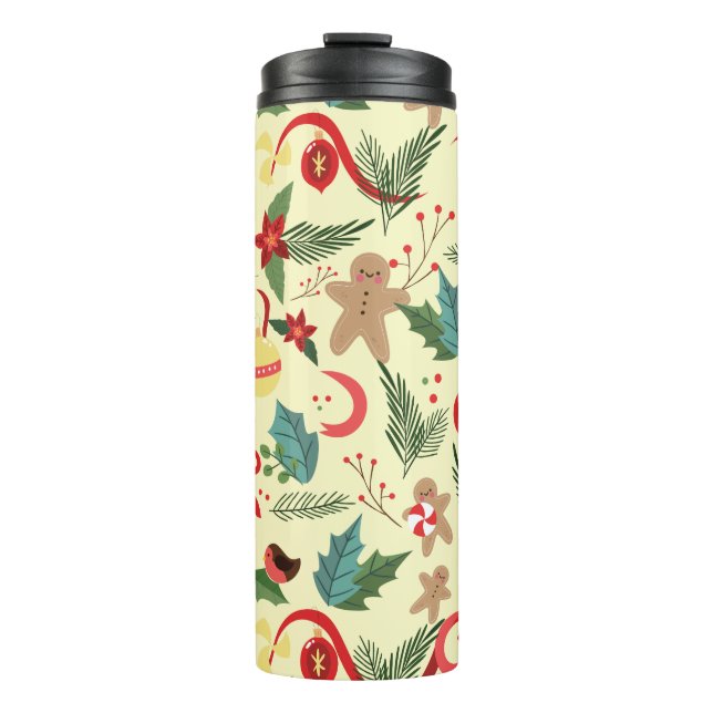 Christmas Pattern Thermal Tumbler (Front)