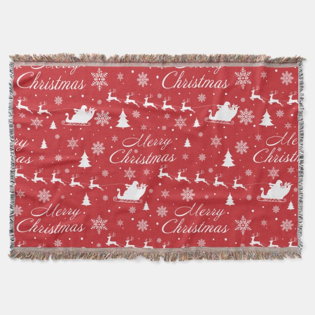 Christmas pattern throw blanket (Front)
