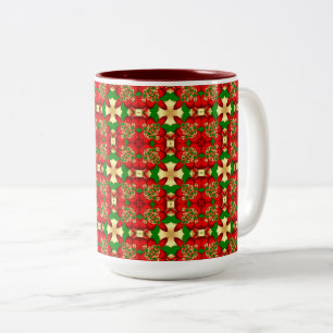 Christmas Pattern Two-Tone Coffee Mug