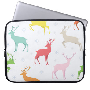 Christmas pattern with deersreindeer,deer,pattern, laptop sleeve