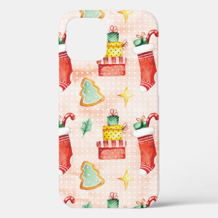 Christmas Pattern With Gifts iPhone 12 Case