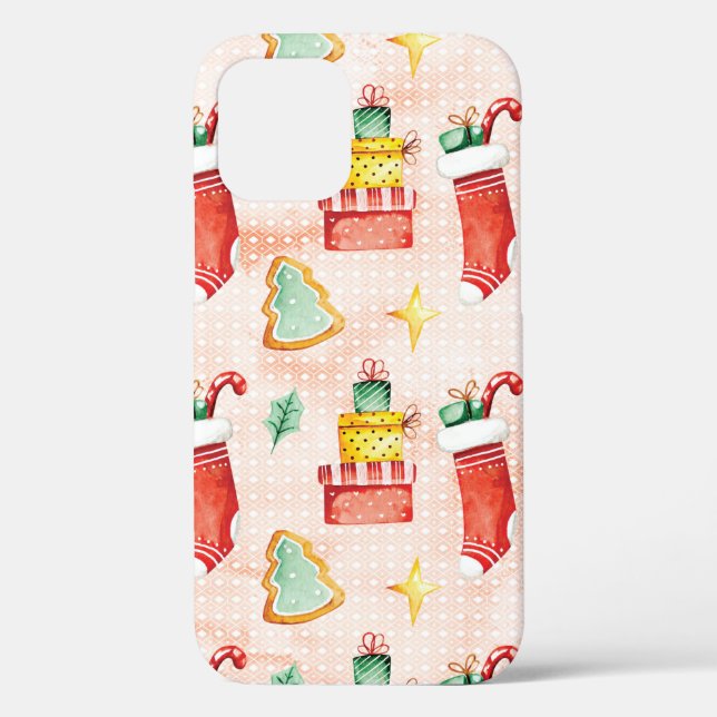 Christmas Pattern With Gifts Case-Mate iPhone Case (Back)