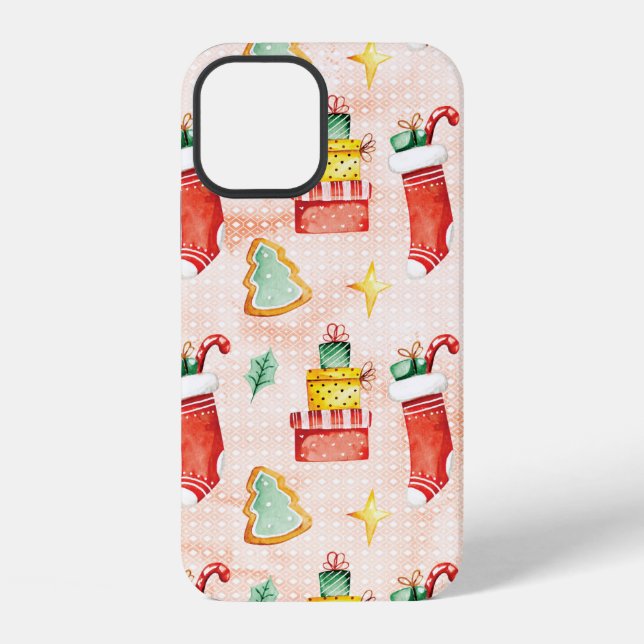 Christmas Pattern With Gifts iPhone Case (Back)