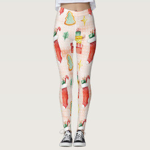 Christmas Pattern With Gifts Leggings