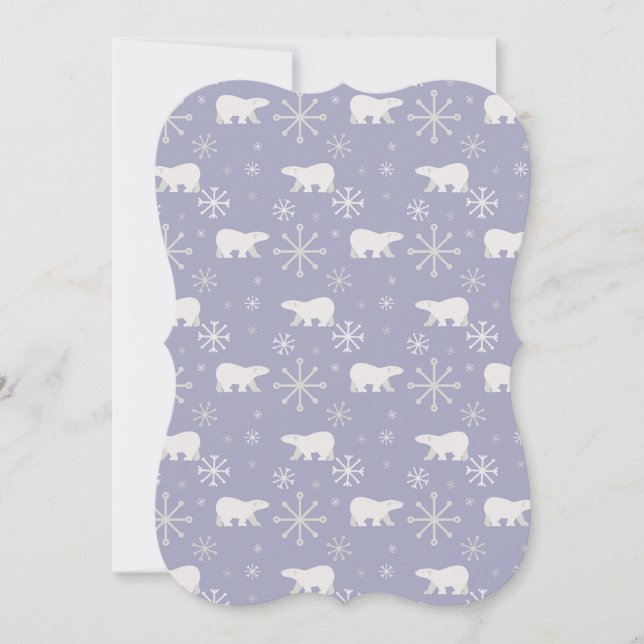 Christmas pattern with polar bears and snowflakes (Front)