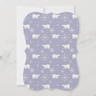 Christmas pattern with polar bears and snowflakes
