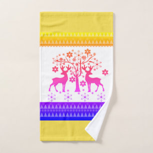 Christmas patterns bath towel set