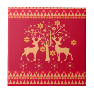 Christmas patterns ceramic tile