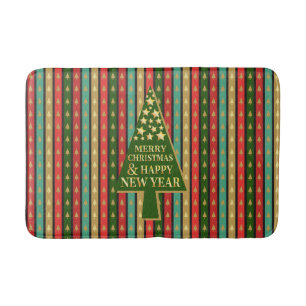 Christmas Patterns - Elegant and Chic tree design Bath Mat