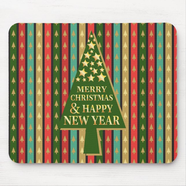 Christmas Patterns - Elegant and Chic tree design  Mouse Pad (Front)