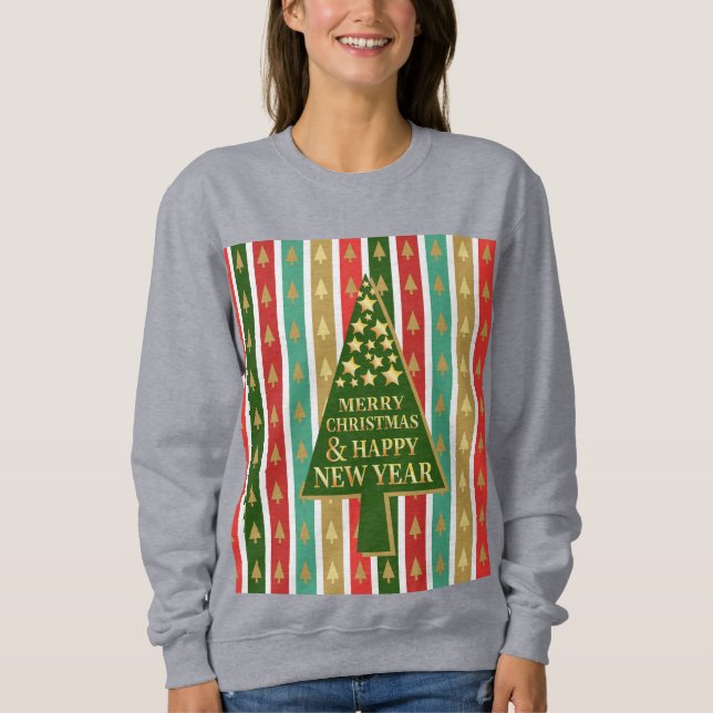 Christmas Patterns - Elegant and Chic tree design  Sweatshirt (Front)