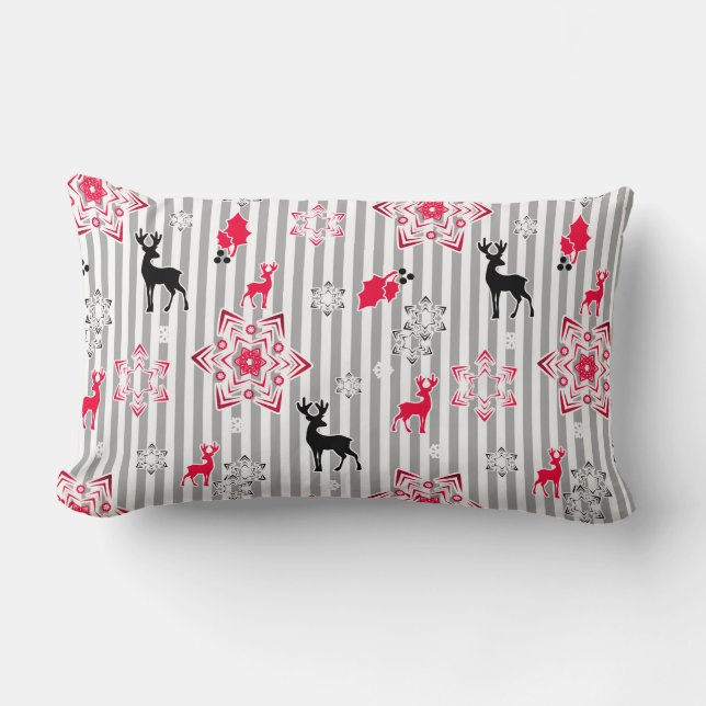 Christmas patterns lumbar cushion (Front)