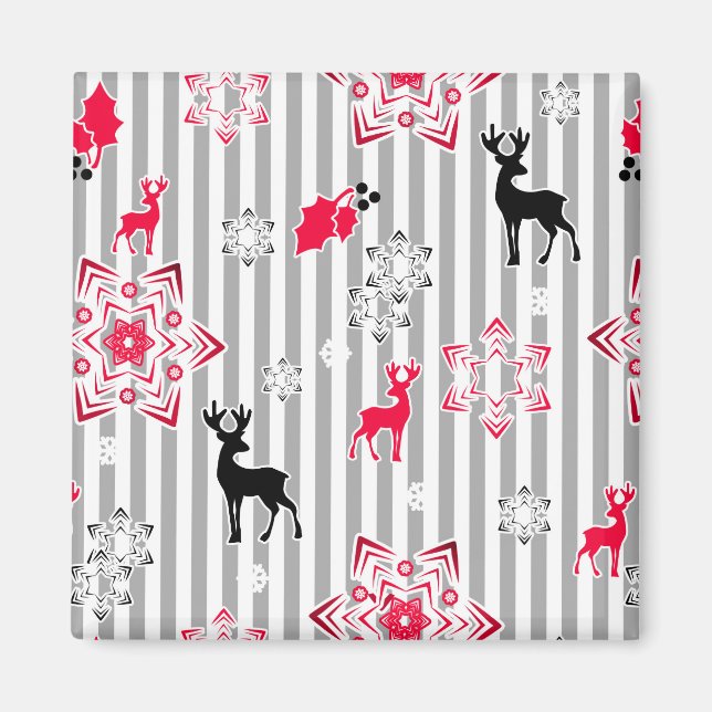 Christmas patterns magnet (Front)