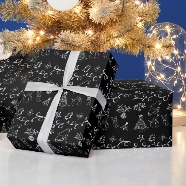 Christmas patterns wrapping paper (Holidays)