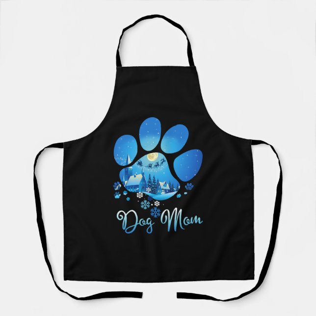 Christmas Paw Dog Mum Apron (Front)