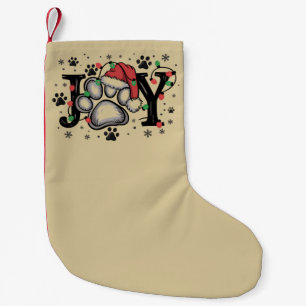Christmas Paw Joy Gift Ideas Dog Mum Funny Small Christmas Stocking