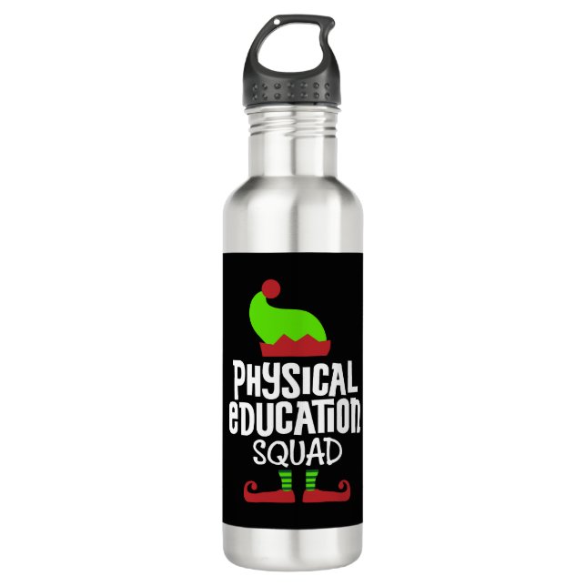 Christmas PE Teacher-physical education  710 Ml Water Bottle (Front)