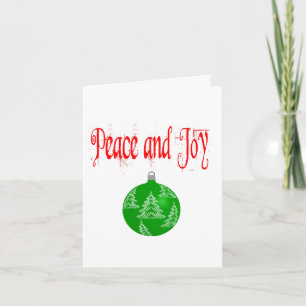 Christmas Peace and Joy Blank Greeting Card