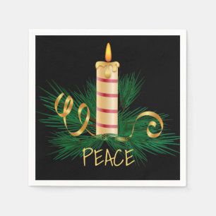 Christmas Peace Candle Napkin