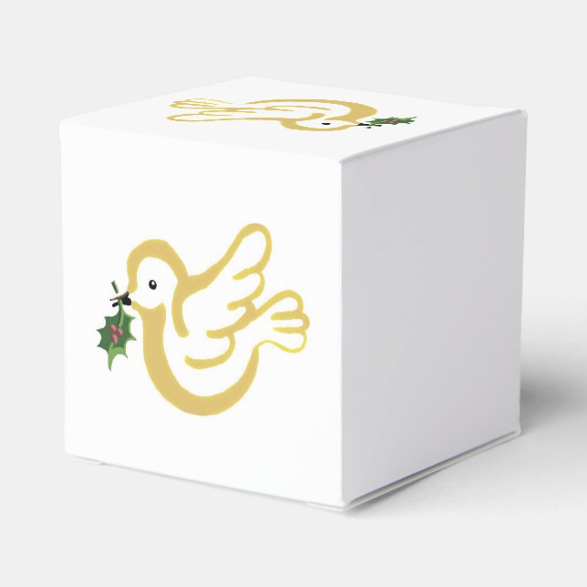 Christmas peace doves favour box (Back Side)