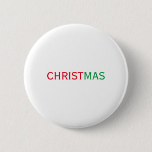 Christmas Peace Joy Love Tygraphy 6 Cm Round Badge