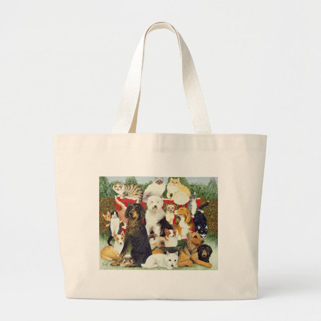 Christmas Peace Large Tote Bag (Front)
