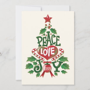 Christmas Peace Love Joy Holiday Card