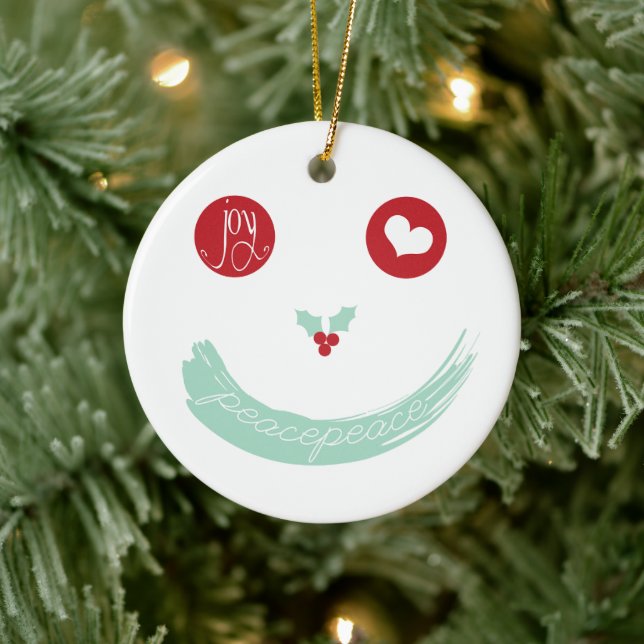 Christmas Peace Love Joy Photo Ornament (Tree)