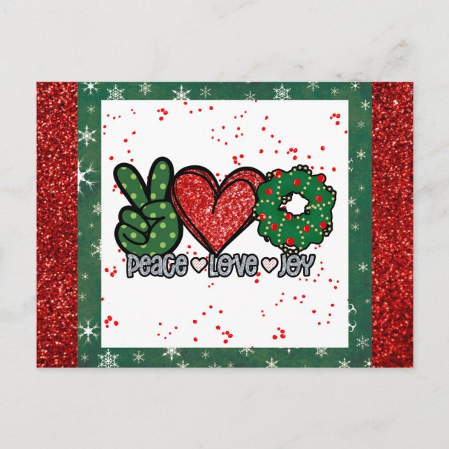 Christmas Peace Love Joy  Postcard (Front)