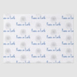 Christmas Peace on Earth Beach Sand Dollar Patter  Tissue Paper<br><div class="desc">Christmas Peace on Earth Beach Tropical Holiday tissue paper,  with a sand dollar pattern and a blue typography design. With customisable lettering,  you can add your own text. A simple way to add a touch of the ocean to your holiday gifts.</div>