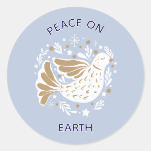 Christmas Peace on Earth Dove Sticker