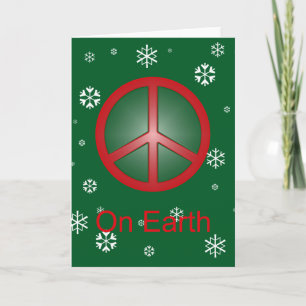 Christmas Peace Sign Holiday Card