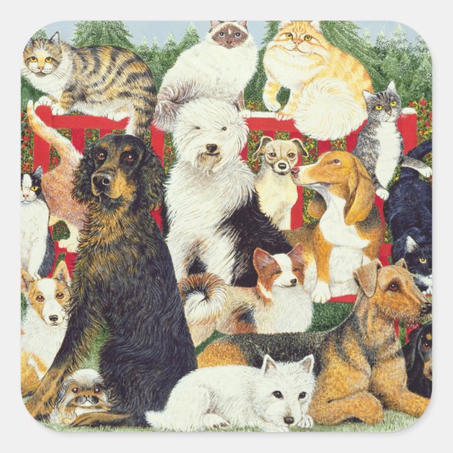 Christmas Peace Square Sticker (Front)