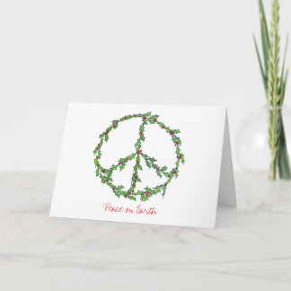 Christmas Peace Wreath, Peace on Earth Card