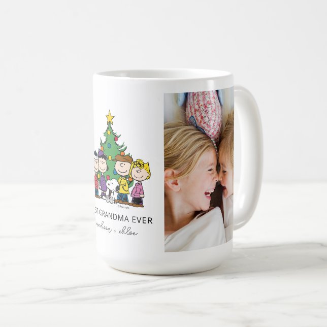 Christmas Peanuts | Best Grandma Ever Photo Coffee Mug (Front Right)