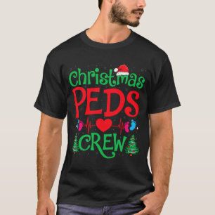 Christmas Peds Crew Santa Hat Xmas Tree Pediatric T-Shirt
