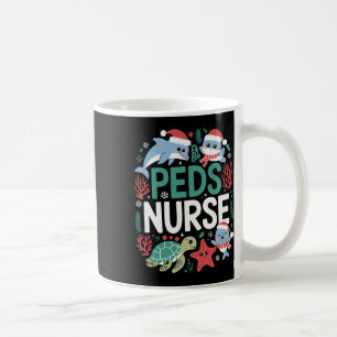 Christmas Peds Nurse Sea Animals Nursing Appreciat Coffee Mug