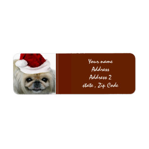 Christmas Pekingese  Address Labels