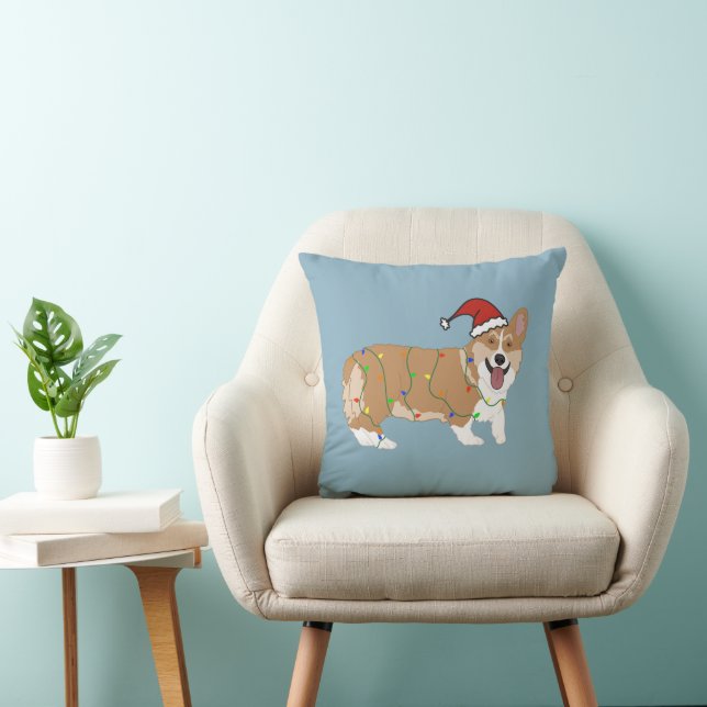 Christmas Pembroke Welsh Corgi Cushion (Chair)
