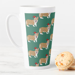 Christmas Pembroke Welsh Corgi Latte Mug